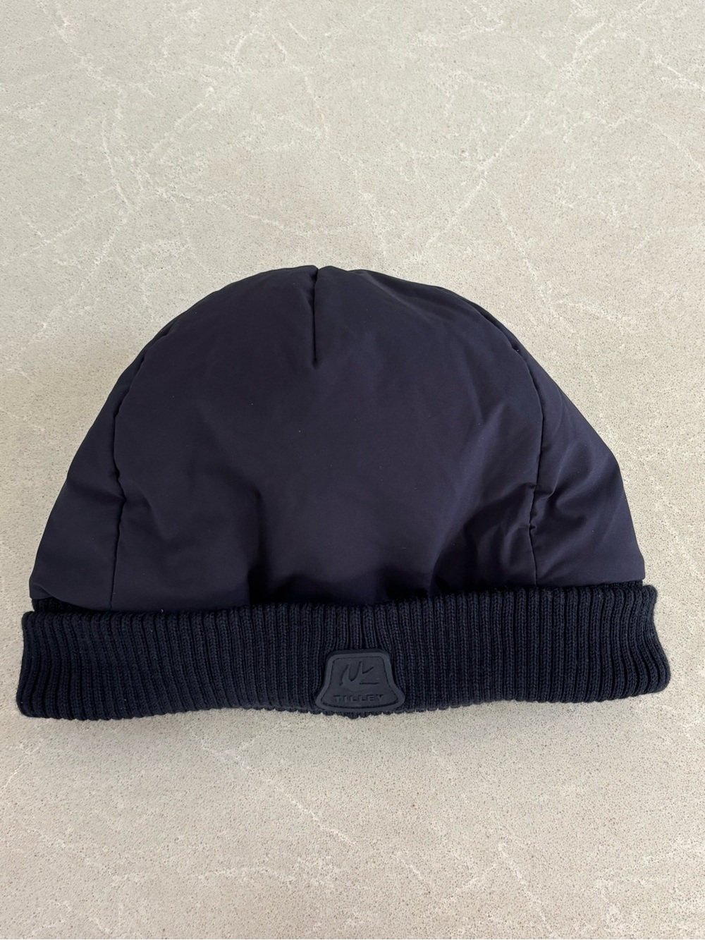 Tilley Airlite Down Padded Beanie Extra Fine Merino Wool Hat L/XL Navy